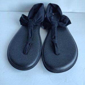 Ladies SZ 9 Sanuk Black Yoga Sandal